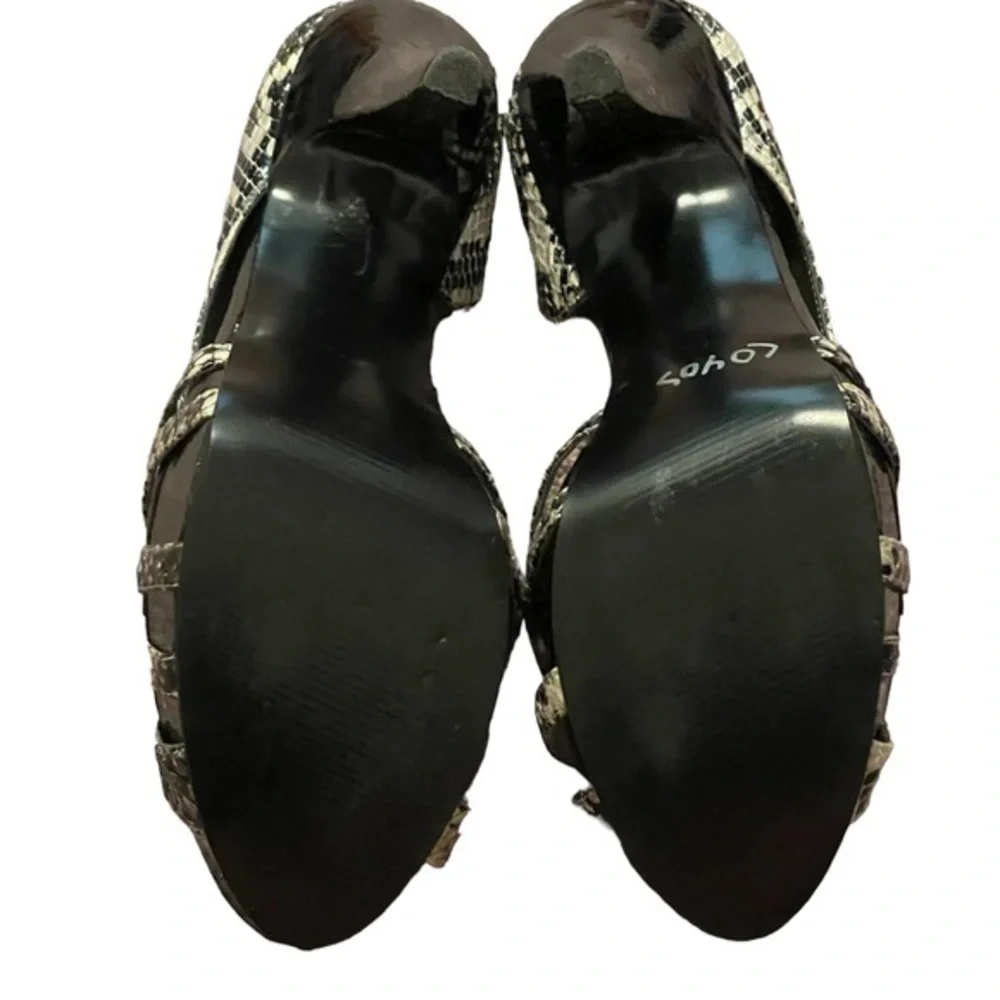 Guess‎ Platform Heels - Black / Snake Skin